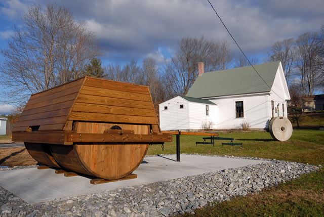 The restored Bow Snow Roller on display